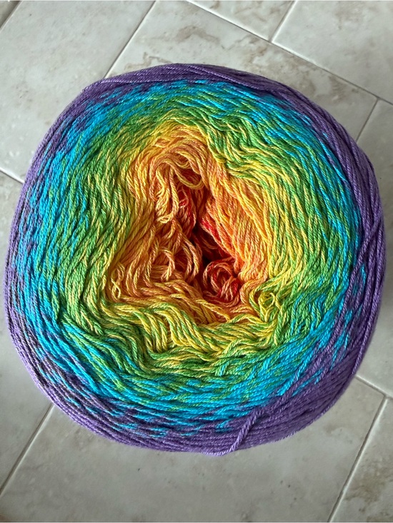 Yarn Art Accessories - YarnArt FLOWERS Purple/Green/Yellow Yarn Cake